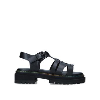 Birdie Sandal Black Leather Chunky Sandals from Kurt Geiger London