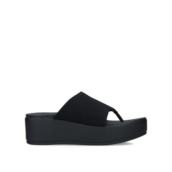 Ripped Toe Thong Black Flatform Sandals from KG Kurt Geiger