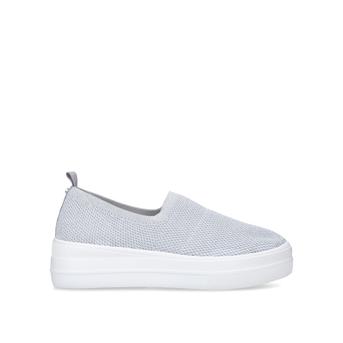 Campaign Silver Knitted Stretch Sneakers from Carvela Comfort
