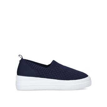 Campaign Navy Knitted Stretch Sneakers from Carvela Comfort