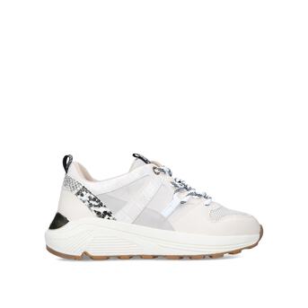 Women's Trainers | Metallic & White Leather Trainers | Kurt Geiger