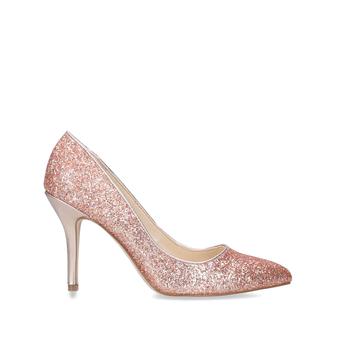 Flagship Pink Glitter Mid Heel Court Shoes from Nine West