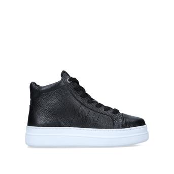 Cash High Top Black Pebbled Textured High Top Sneaker from Carvela Comfort