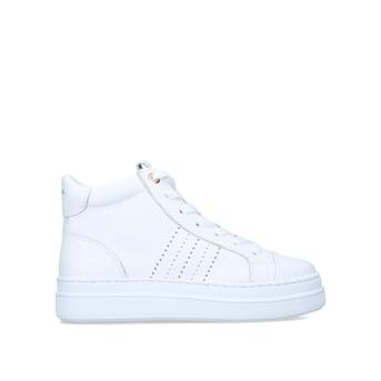 Cash High Top White Pebble Textured High Top Sneaker from Carvela Comfort