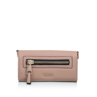 Jordan Oversized Zip Wallet Blush Textured Zip Wallet from Carvela