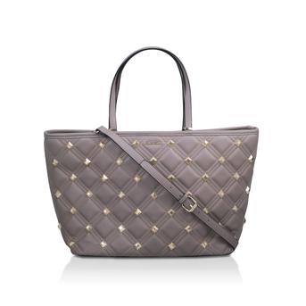 Gigi Quilt Stud Shopper Taupe Studded Shopper Bag from Carvela