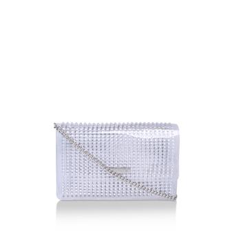 carvela white clutch bag