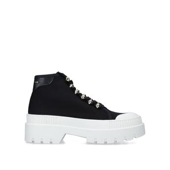 kurt geiger black lace up boots