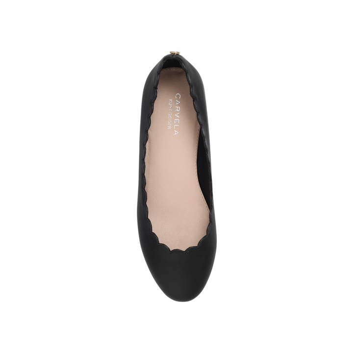 Mallow Black Flat Ballerina Shoes By 