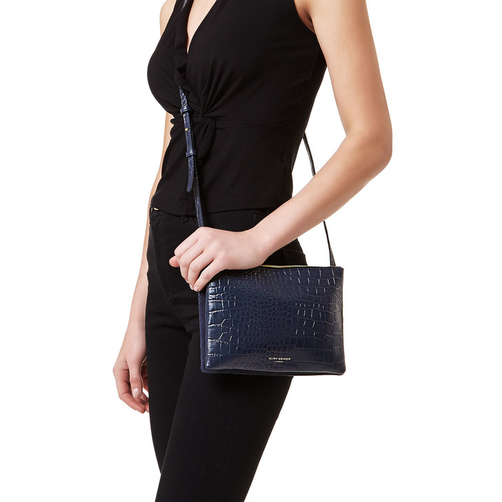 Croc Pisces Pouch Navy Clutch Bag By 