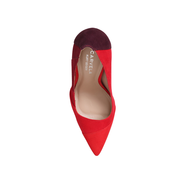Awol Red High Heel Court Shoes By 