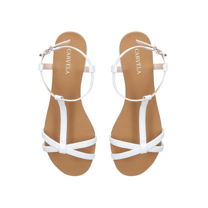 Bravo White Flat Sandals By Carvela 