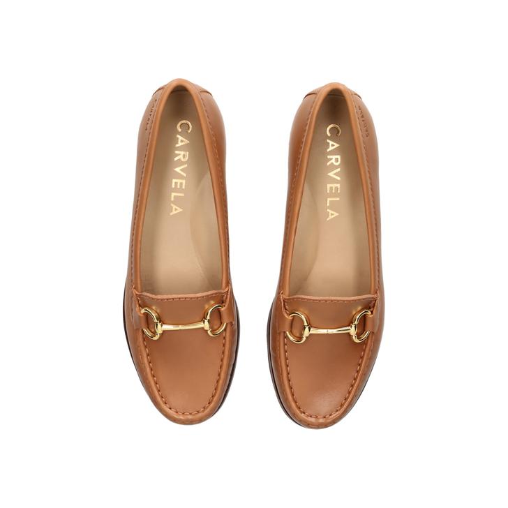 Click 2 Tan Flat Loafers By Carvela 