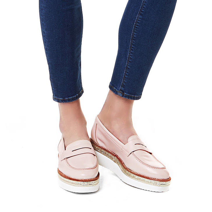 Laughter Nude Flat Loafer Shoes By 