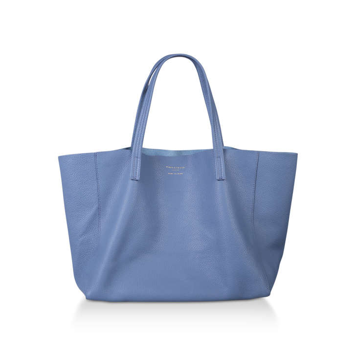 blue grey handbag