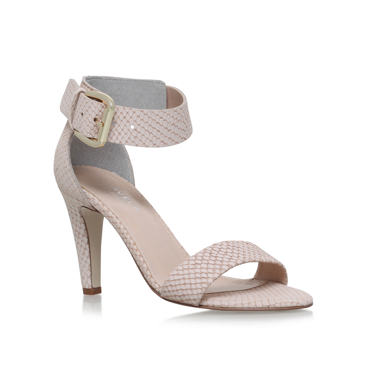 cream mid heel sandals