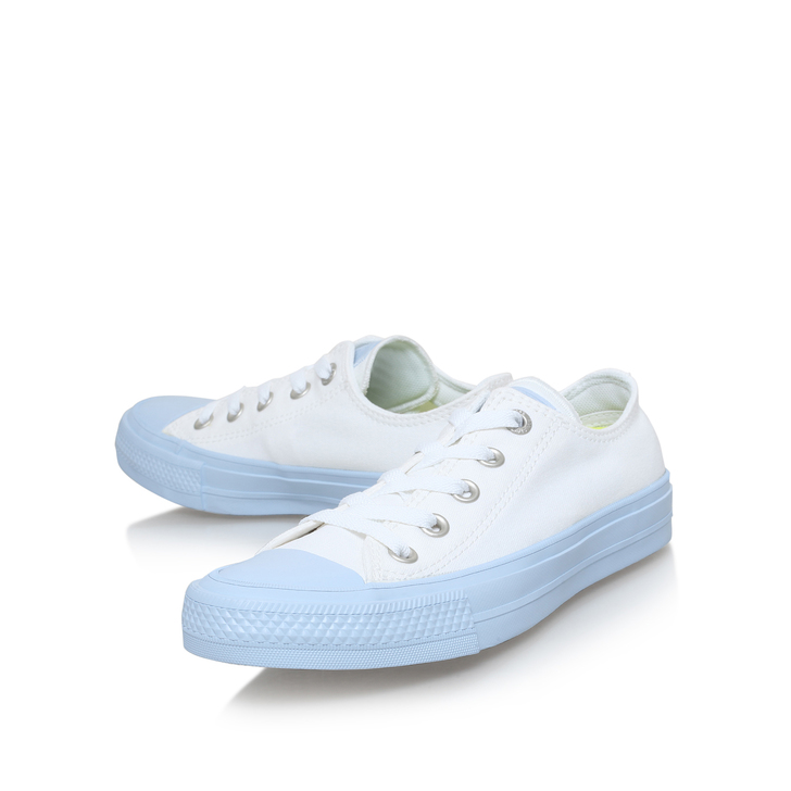white converse blue sole