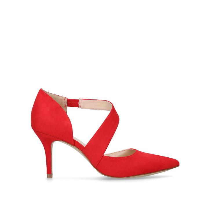 KREMI Red Mid Heel Court Shoes by NINE 