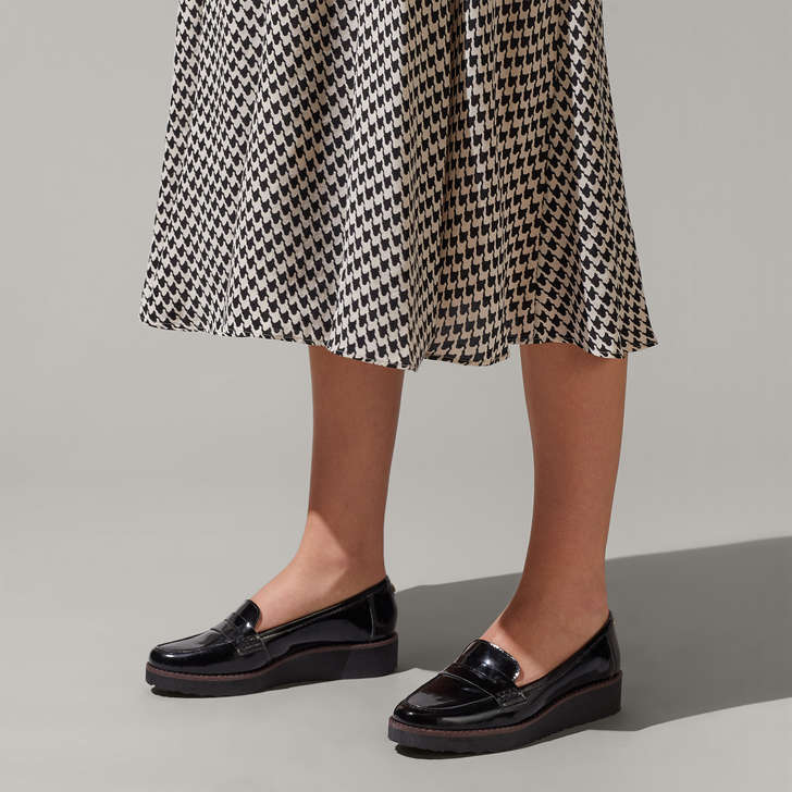 Mile Black Patent Loafer With Penny 