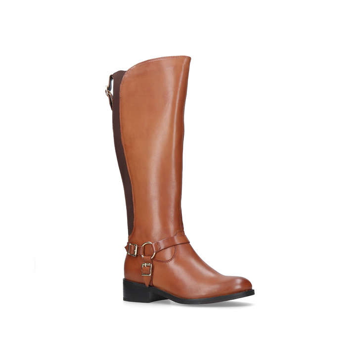 tan knee high leather boots