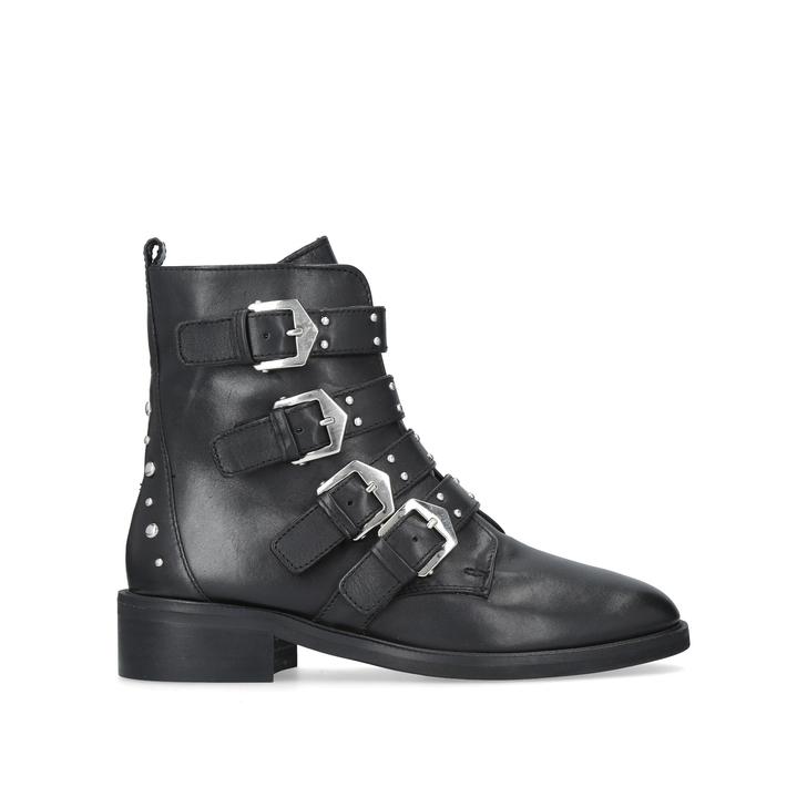 ankle boots with straps and buckles