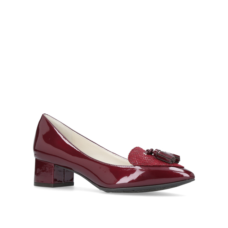 Mina Wine Mid Heel Court Shoes By Anne 