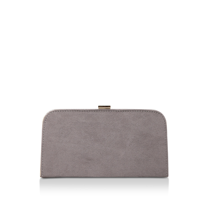 Genesis Grey Embellished Clutch Bag By 
