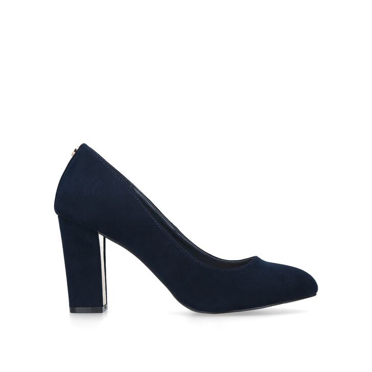 Kruise Navy Suedette Court Shoes By 