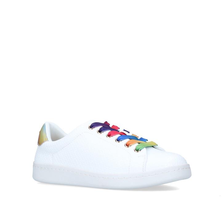 Kori White Rainbow Lace Sneakers By 