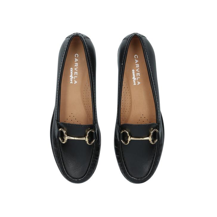 Click Black Leather Loafers By Carvela 