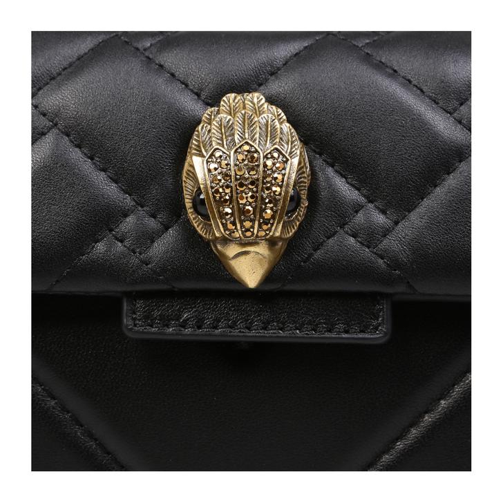 MINI KENSINGTON X BAG Black Quilted Leather Mini Bag by KURT GEIGER LONDON
