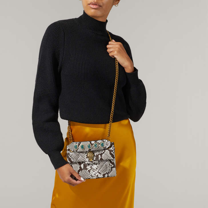 kurt geiger snake print bolsa