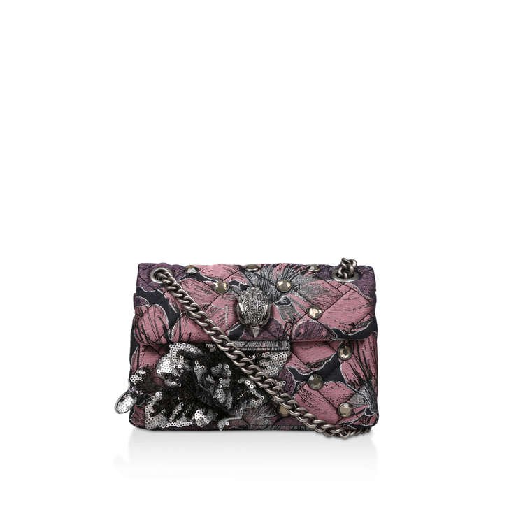Fabric Mini Kensington X Pink Embellished Cross Body Bag By Kurt Geiger London | Kurt Geiger