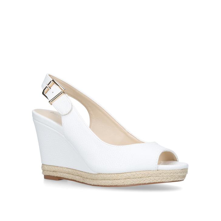 white wedge heels sandals