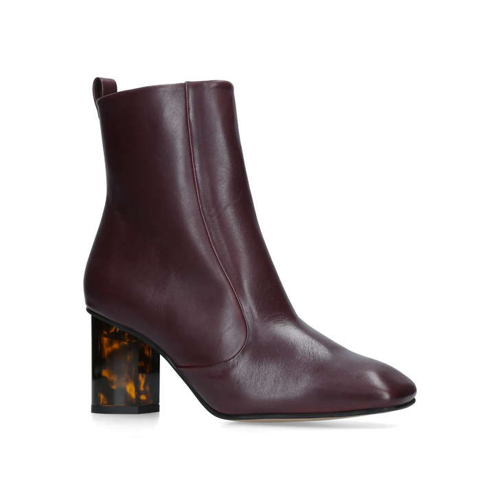Stride 70 Wine Leather Ankle Boots By 