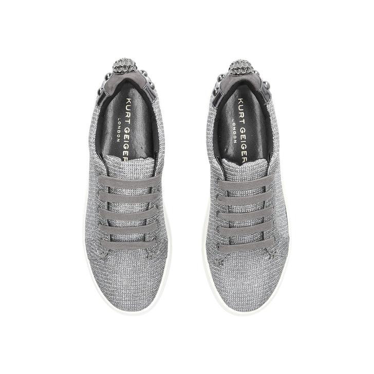 kurt geiger silver trainers