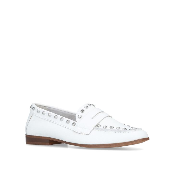 Lowry White Studded Loafers By Carvela 