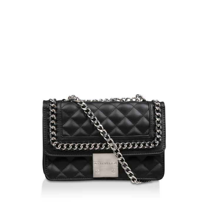 carvela bailey quilted chain shoulder bag