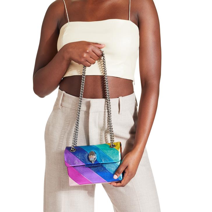 Mini Kensington S Bag Rainbow Stripe Leather Mini Bag By Kurt Geiger