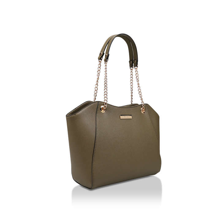 chain handle tote bag