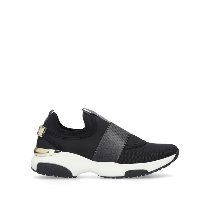 LAIDBACK Black Slip On Trainers by 