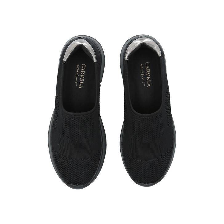 Carly 2 Black Knitted Slip On Sneakers 