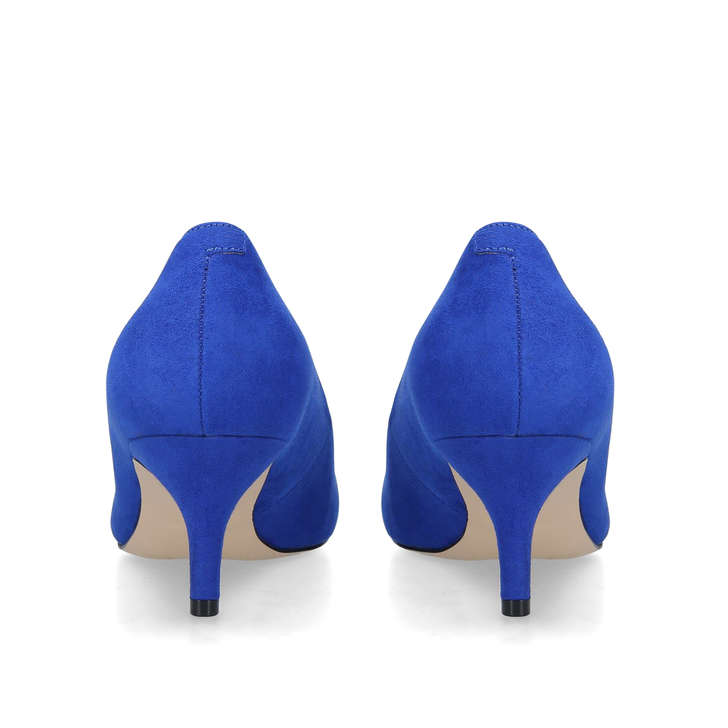 cobalt blue court shoes mid heel