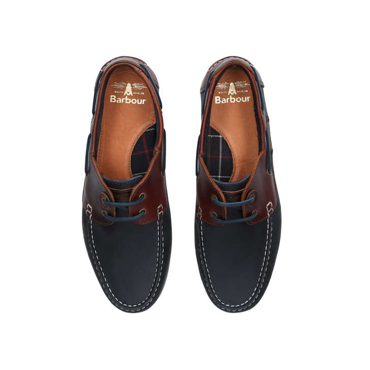 barbour boat shoes blue