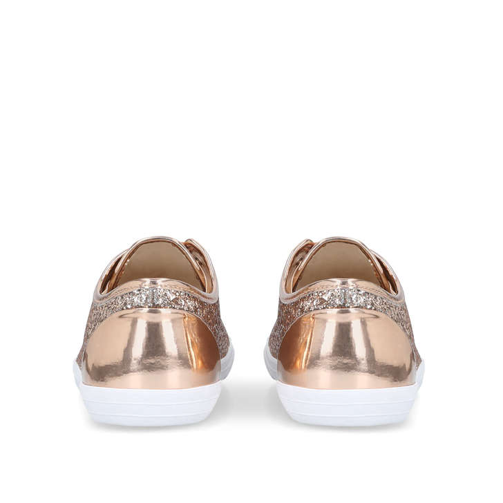 Jester Gold Glitter Low Top Trainers By 