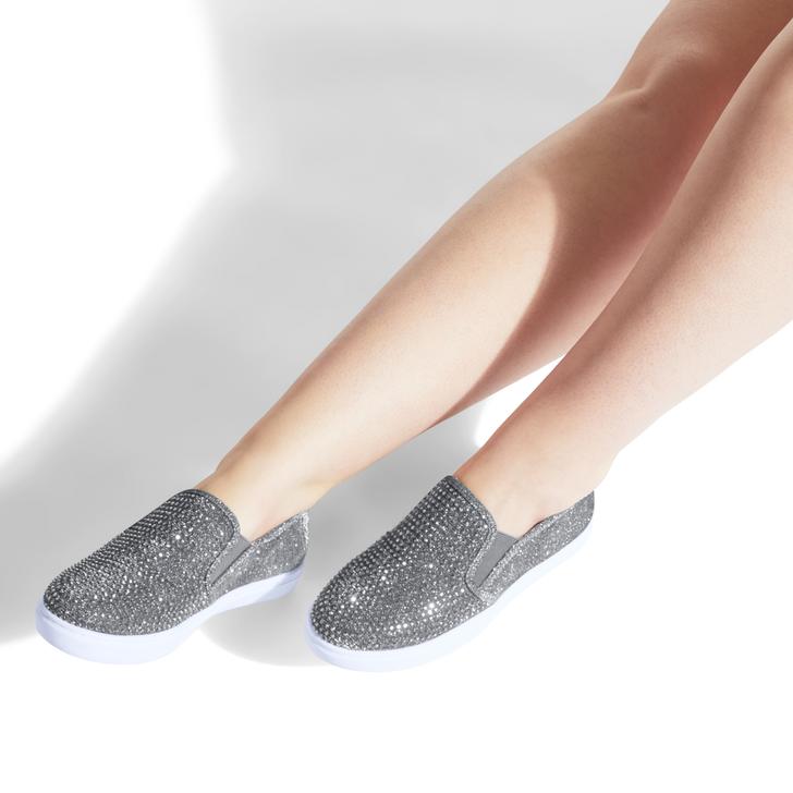 Jamm Pewter Studded Slip On Sneakers By 