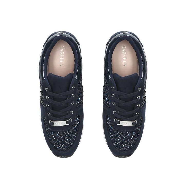 Jist Blue Embellished Low Top Trainers 