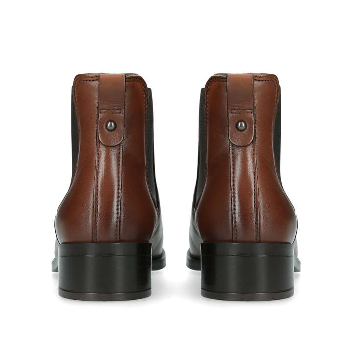 Eraylia Brown Leather Ankle Boots By 