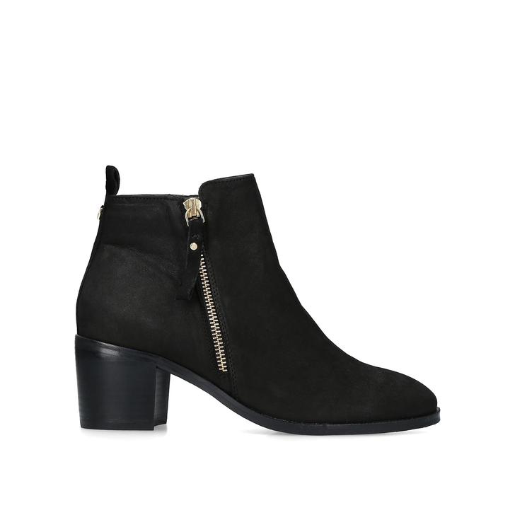 CHARM Black Leather Ankle Boots by NINE 