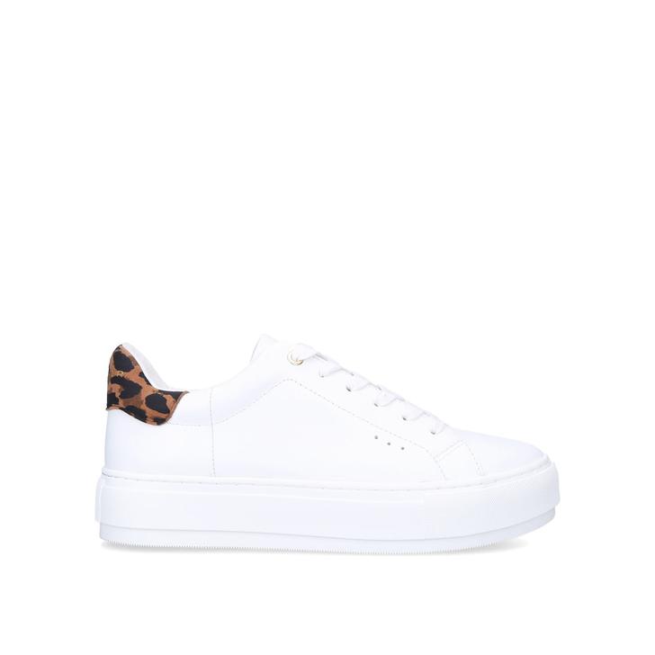 white sneakers with cheetah print